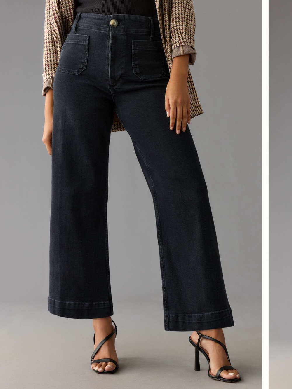 Anthropologie the Colette High-Rise Crop Wide-Leg Jeans by Maeve
